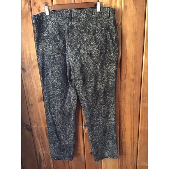 Gloria Vanderbilt Amanda Gray Stretch Jeans Sz 16P Geometric Print 5 Pockets Vtg - Picture 5 of 9